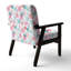 Chaise géométrique rembourrée - Fauteuil rose à formes esthétiques-611976828
