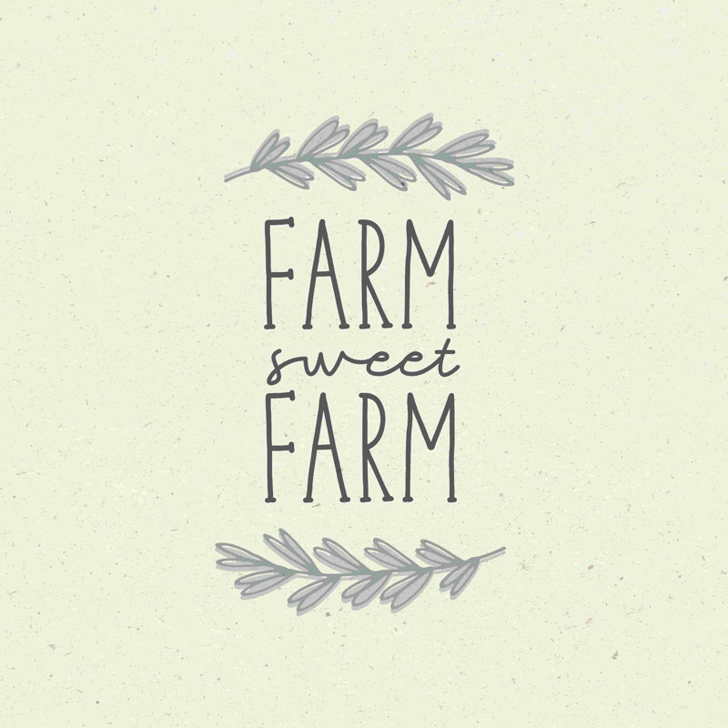 Sweet Farm par Wild Apple Portfolio - impression sur toile tendue, H 30 po x l 30 po, Oui, Papier avec cadre unique blanc