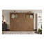 Lit escamotable simple avec station de charge, cadre de lit mural en bois rustique pour petits espaces