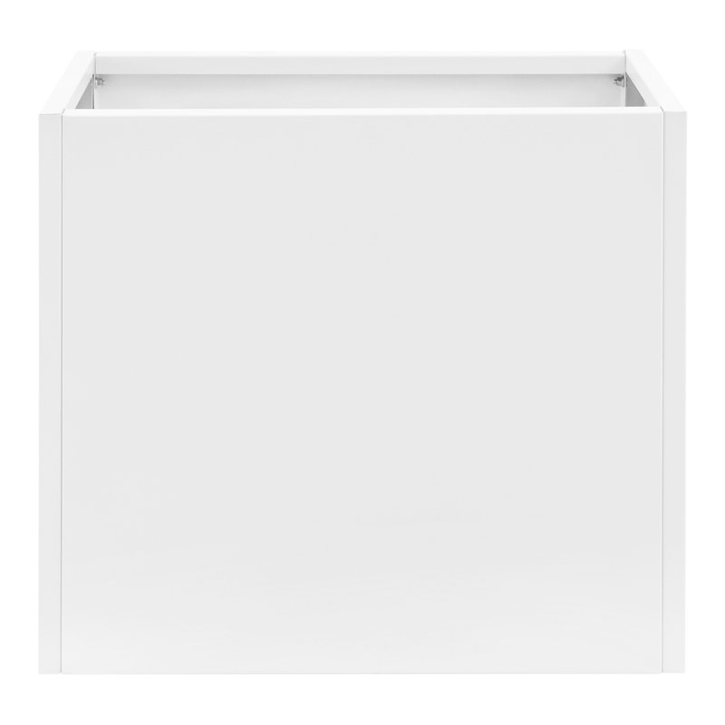 Boîte à fleurs en métal, H 28 po x l 28 po x P 12 po, Blanc