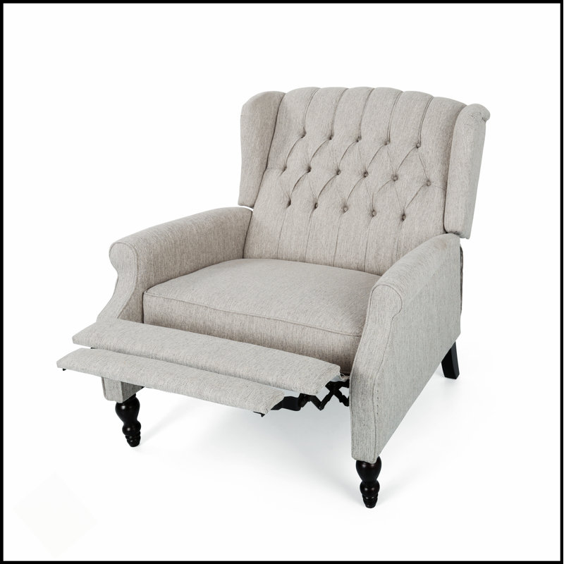 Stylish One And A Half Seater Recliner With Comfortable Design And Bold Aesthetic For Modern Living Rooms, Light Gray