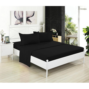 Draps-housses en microfibre 1800 ultra doux et confortable - Poche profonde de 15 po, idéale pour les dortoirs très longs, les lits d'hôpital et les très grands lits doubles réglables