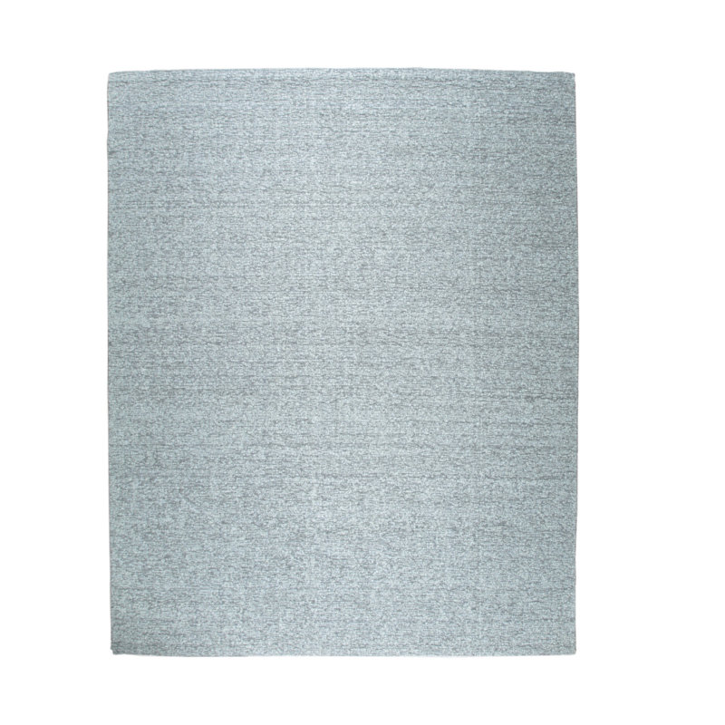 Tapis argenté en laine fait à la main Opulent, Rectangulaire 8 pi x 10 pi