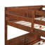Solid Wood Convertible Full Over Full Bunk Bed With Twin Size Pull-Out Trundle, Brown-Toned Platform Bed