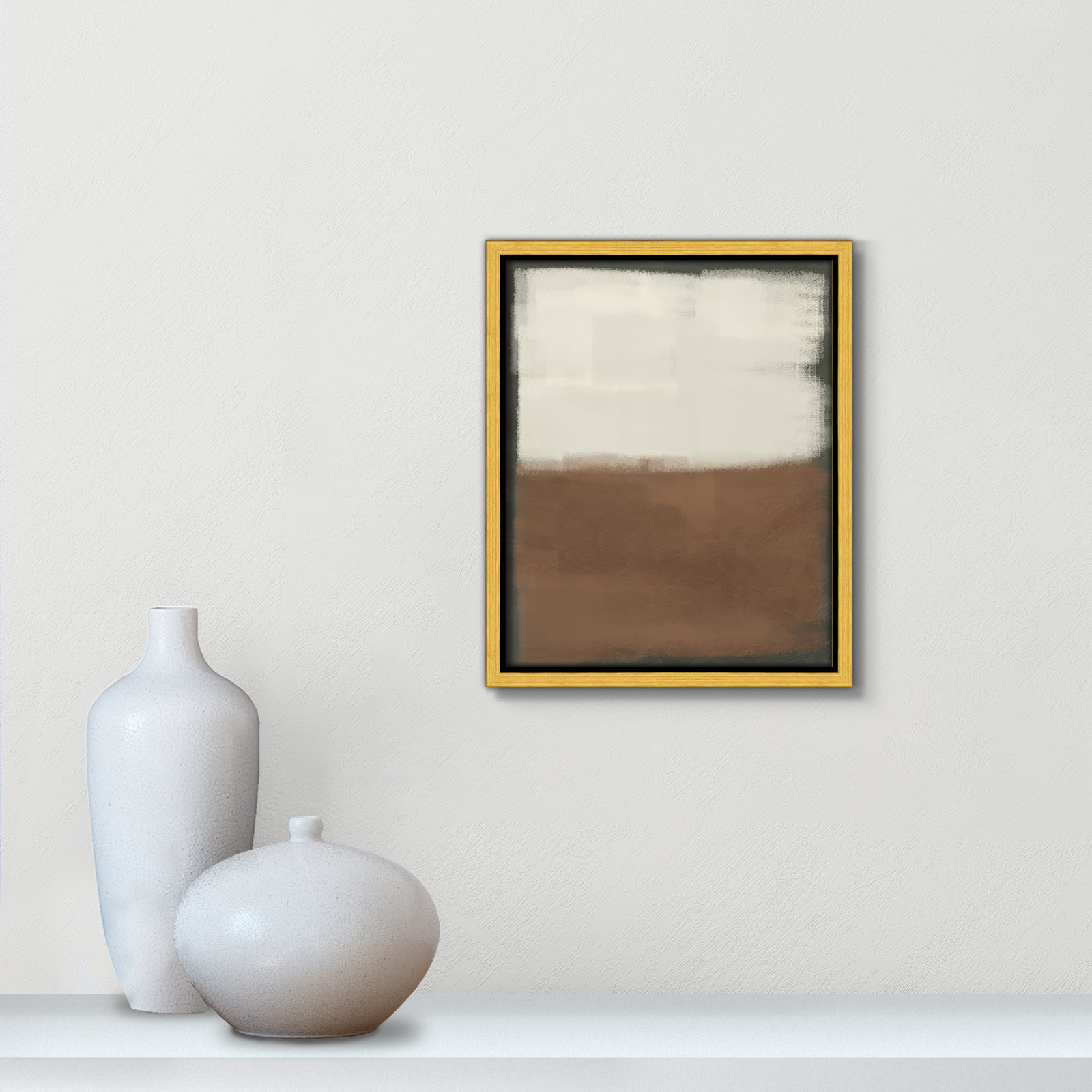 Coronado "Alabaster Burst 2" Painting, 11.5" H x 9.5" W x 2" D, Gold