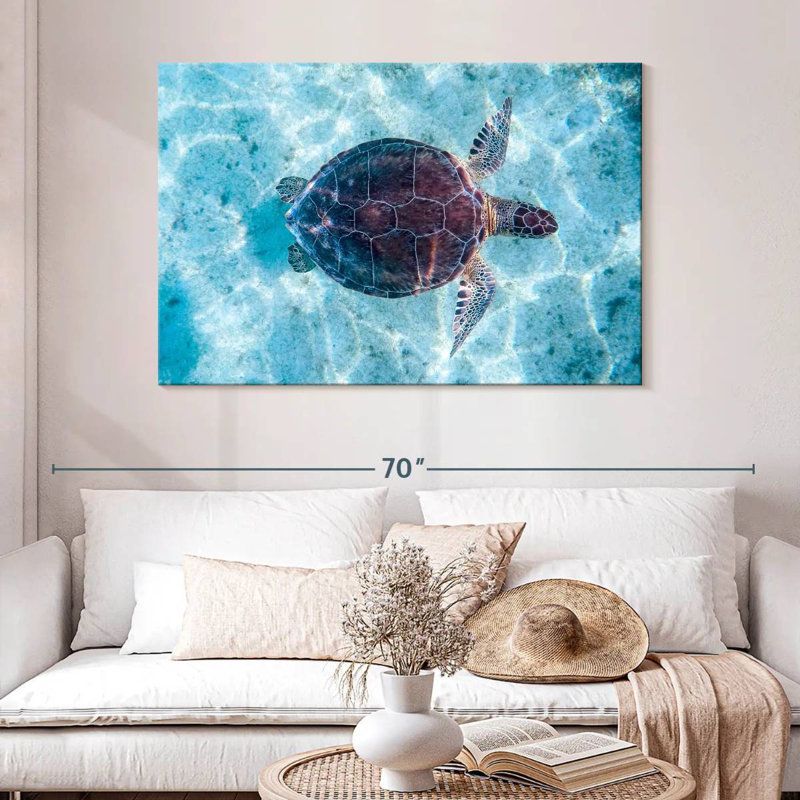 Brampt Turtle Swimming, 32" H x 48" W