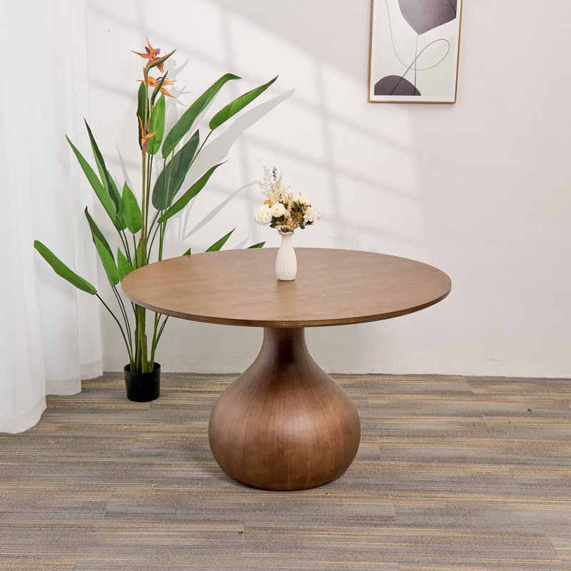 Dark Walnut Solid Wood Pedestal Table Base Heavy-Weight - Including Screws HOT SALE