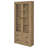 Hawthorne 2-Drawer Glass-Door Display Cabinet with Adjustable Shelves, Mango-1373730890