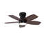 Hot Ventilateur de plafond noir moderne 32 pouces avec lumière et 3 pales en bois massif avec moteur à courant continu réversible