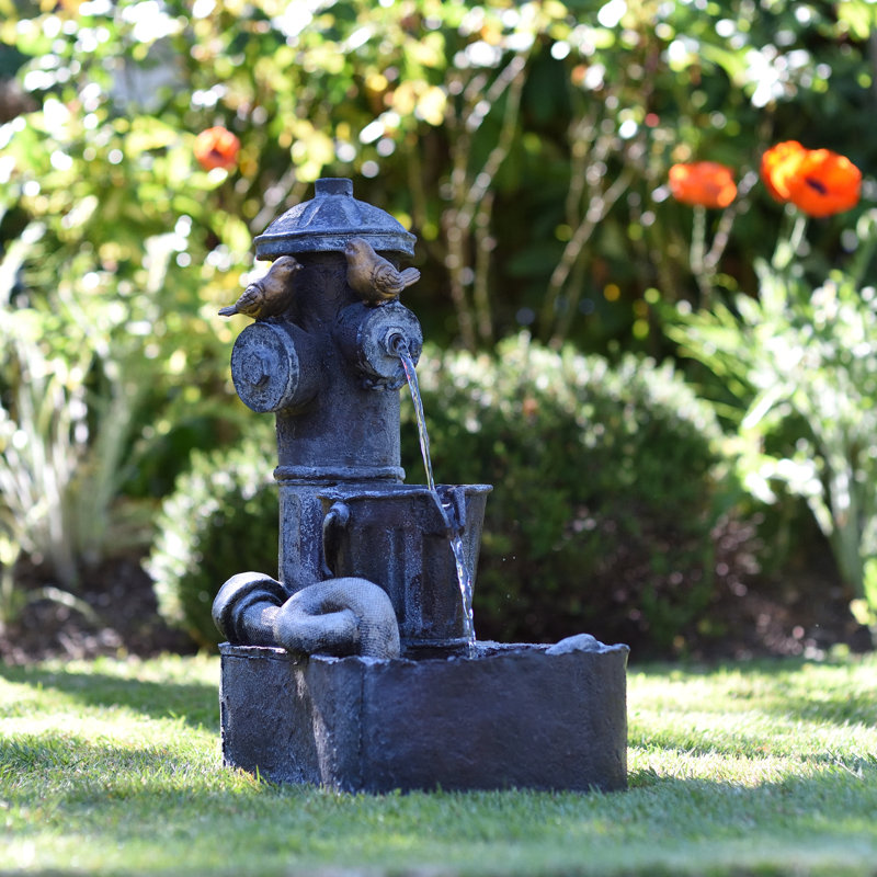 Harrouda Weather Resistant Floor Fountain with Light