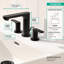 Robinet de salle de bain à large entraxe avec drain Rebris S-86511722