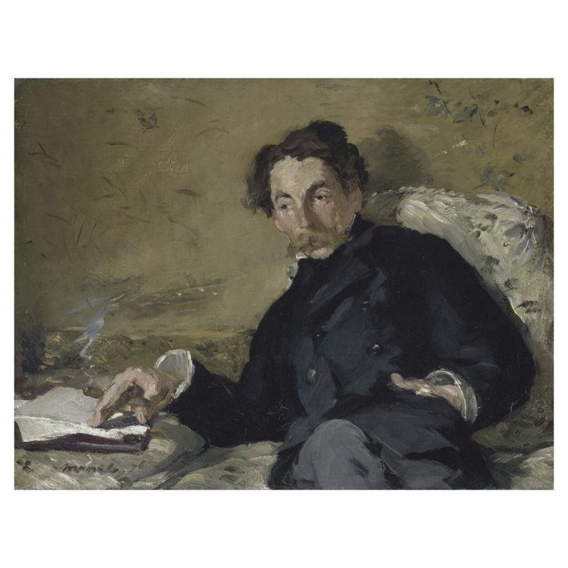«Stephane Mallarmé» par Edward Manet - Estampe numérique, H 32 po x l 40 po
