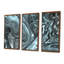 Gris et turquoise, art liquide - ensemble d'art moderne sur toile encadrée moderne de 3-1636178098-1636178108
