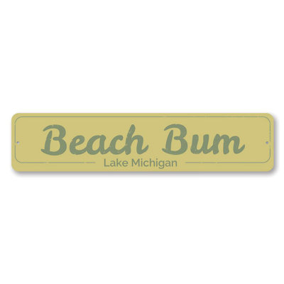 Plaque de plage en métal