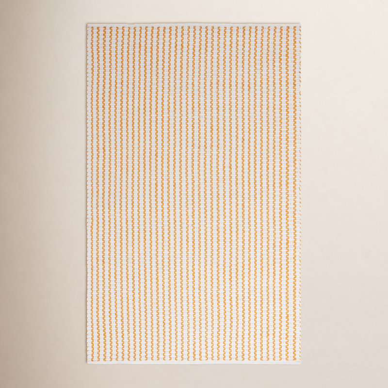 Tapis en coton tissé à la main Belcherry, Rectangle 4pi x 6 pi