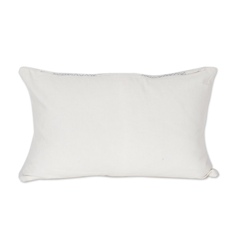 Housse de coussin d'intérieur, Gris / blanc