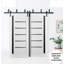 Quadro Frosted Glass Sliding Closet Doors-75684868-75684866