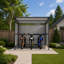 Pergola d'extérieur robuste de 6 x 6 pi avec toit rigide, pavillon de jardin multifonctionnel et remise pour patio et cour arrière
