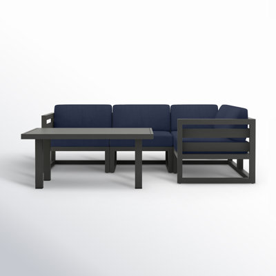 Smith 5 Piece Sectional Seating Group with Sunbrella® Cushions