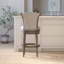 Tabouret de bar pivotant en bois avec dossier haut confortable-1083938294