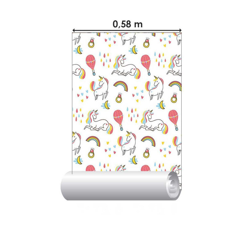 Rouleau de papier peint adhésif lisse L 126 po x l 24 po Kailey