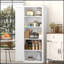 Armoire de rangement durable et réglable en métal à 2 portes avec tablettes, parfaite pour la cuisine, le salon et l'organisation de bureau-134530802