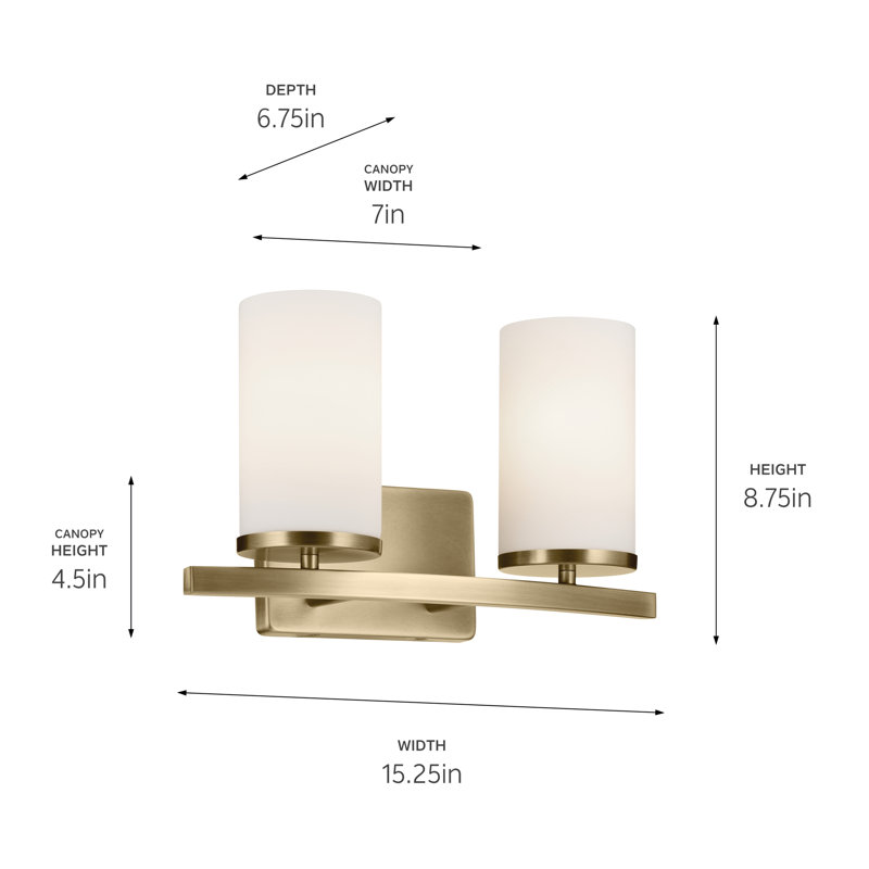 15.25" 2-Light Vanity Light