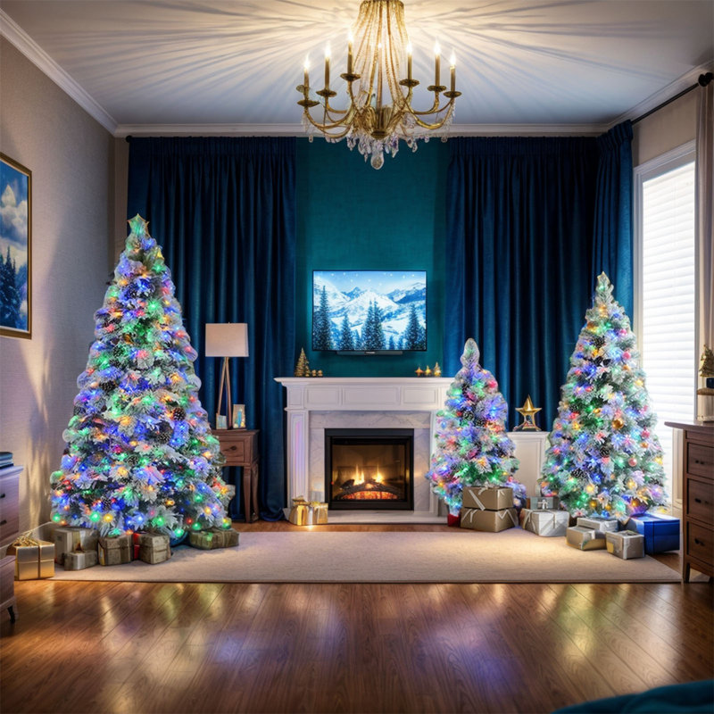 Épinette de Noël artificielle éclairée, 6'