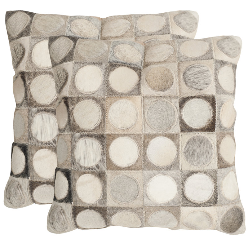 Appliqued POLY-SUEDE Reversible Throw Pillow, 18" H x 18" W x 2.5" D