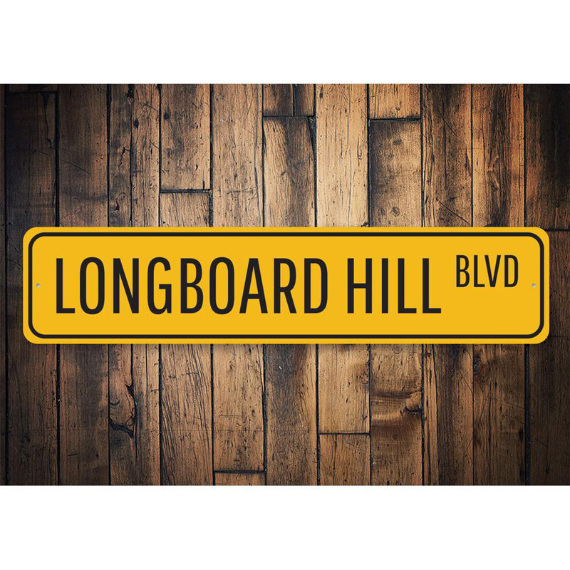 Plaque en aluminium Longboard Hill, H 4 po x l 18 po x P 0,04 po