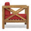 Housse de fauteuil lounge moderne en bois, style milieu du siècle, avec doublure imperméable, 77,3 cm x 67,5 cm, 19 kg.