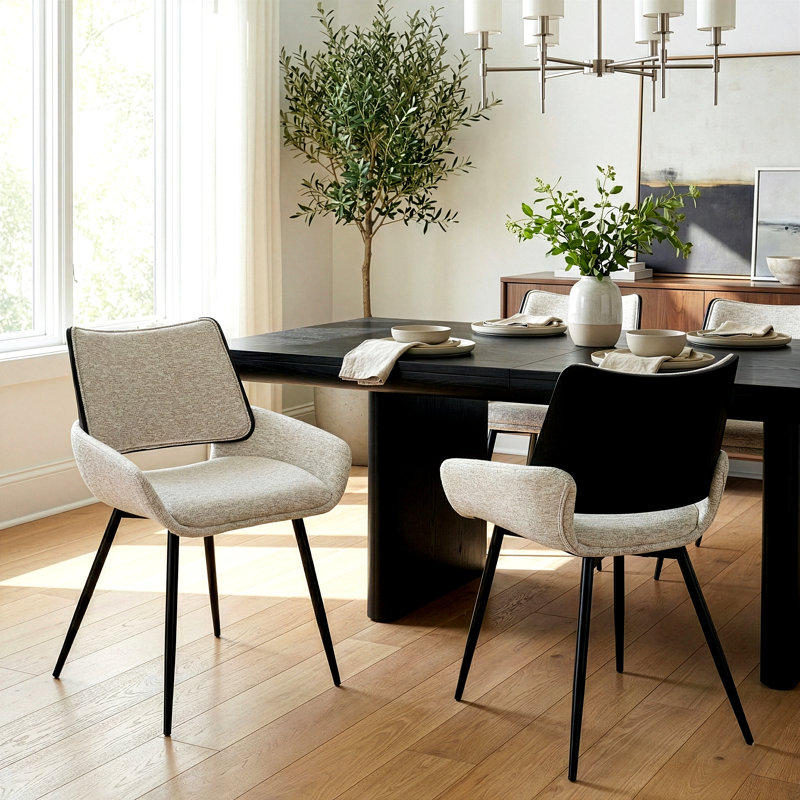 Jilene 19.09'' H Fabric Upholstered Metal Armchair