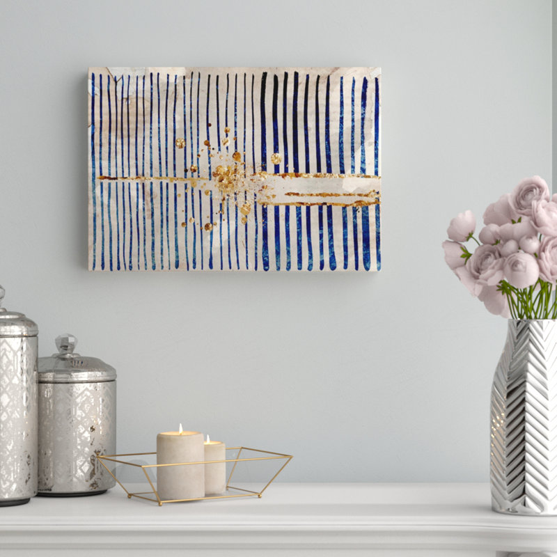 « Love Force Field », impression d'art graphique abstrait, H 20 po x l 30 po, Toile tendue, Sans cadre