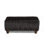 Repose-pieds rembourré rond rond noir Nolan de Roundhill Furniture