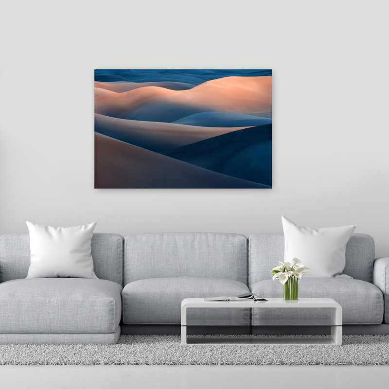 Plage de couleurs abstraites, paysage contemporain, art mural, H 40 po x l 60 po