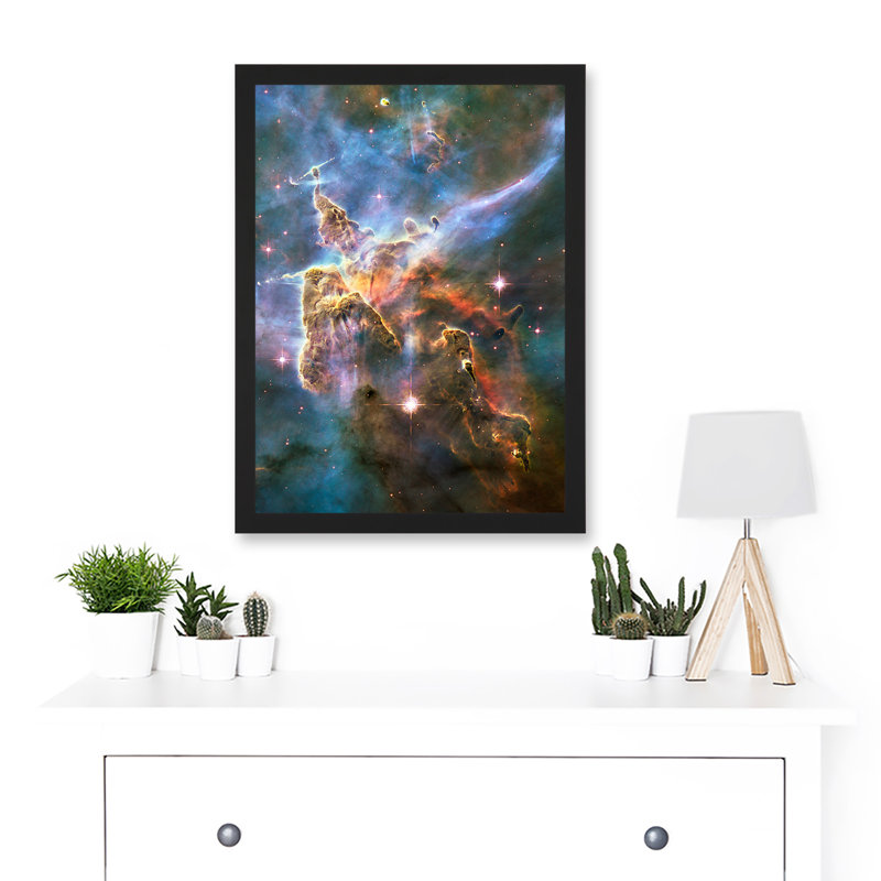 Hubble Space Telescope Landscape Carina Nebula Cosmos - Single Picture Frame Print