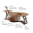 Modern creative oval solid wood coffee table
