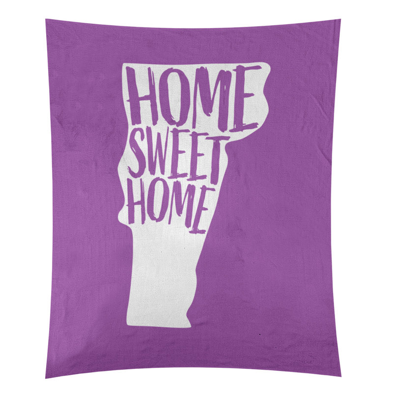 Tapisserie murale Home Sweet Vermont, H 27,5 po x l 37,5 po, Violet