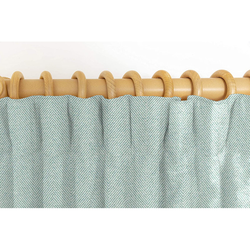 Eleph Blackout Curtain Pair, Duck Egg Blue, 167 W x 137 D cm