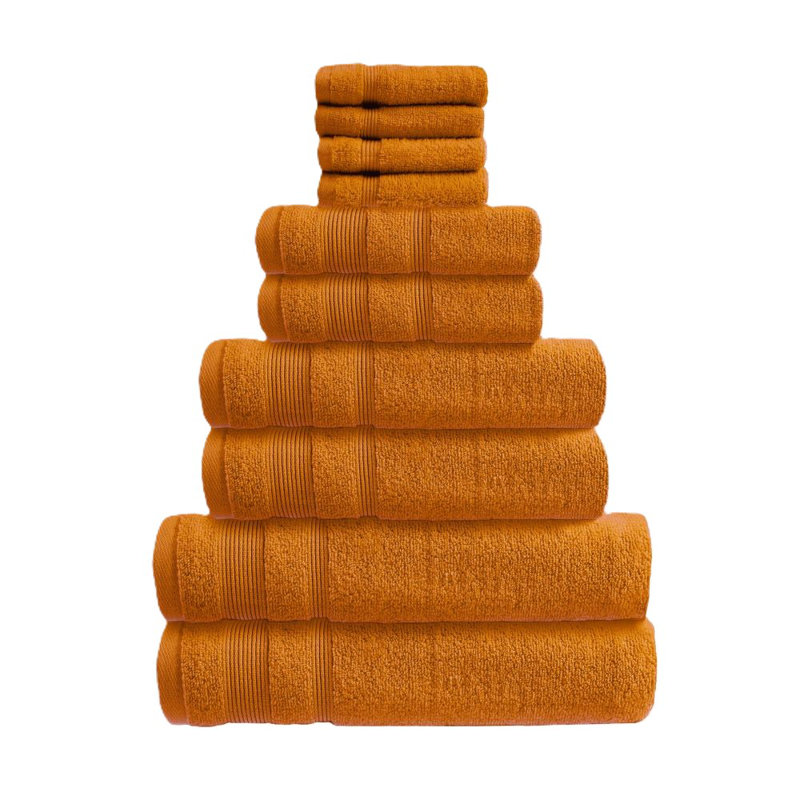 Baljiwan 10 Piece Egyptian-Quality Cotton Bath Towel Bale - Luxury Zero Twist Cotton, Multi-Size, Caramel
