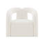 Fauteuil demi-tonneau blanc Darian-1133880073