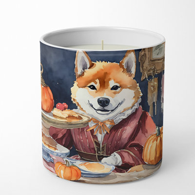 Bougie parfumée Pumpkin Pie avec support en céramique