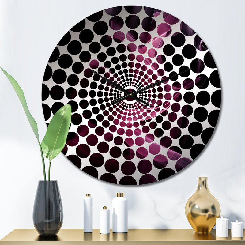 Horloge murale rose et noire, Petit