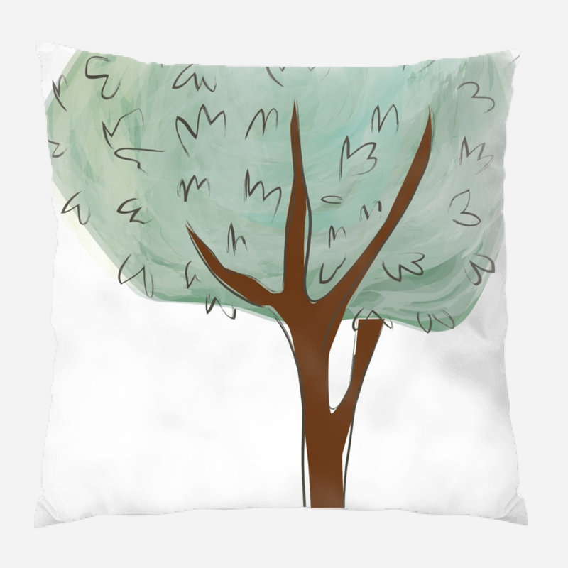 Coussin décoratif tree Szeto, Intérieur, Microsuède
