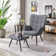 Upholstered Accent Chair with Footstool