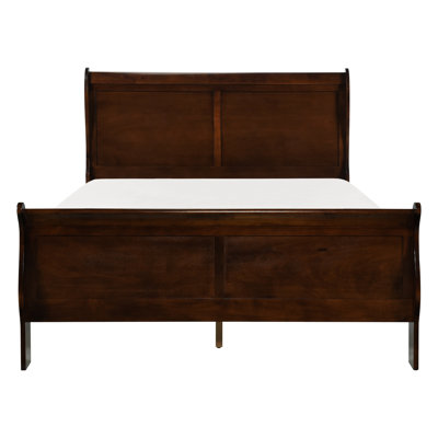 Traditional Brown Cherry Queen Bed With Headboard, And Rails Included Size Wood Appearance