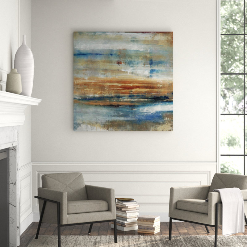Borderlands Painting, Knife Gel, 54" H x 54" W