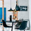 Ensemble de trois luminaires suspendus noirs