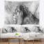 Tapisserie abstraite d'art de tatouage de lion-28483893