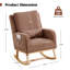 Rocking Chair with Supportive Lumbar Pillow-990848811